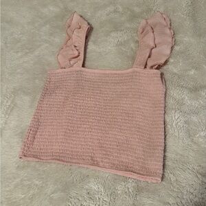 Pink Ruffled Women's Top